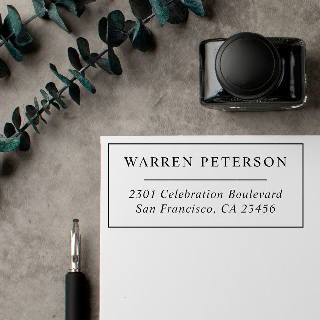 Simply Professional | Custom Name & Return Address Self-inking Stamp (Creator Uploaded)