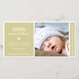 SIMPLY PURE   BABY BIRTH ANNOUNCEMENT