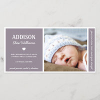 SIMPLY PURE | BABY GIRL BIRTH ANNOUNCEMENT