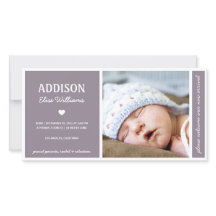 SIMPLY PURE | BABY GIRL BIRTH ANNOUNCEMENT