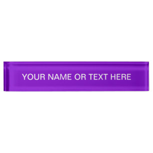 Simply Purple Solid Colour Nameplate
