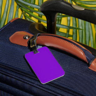Simply Purple Solid Colour Personalize It Luggage Tag