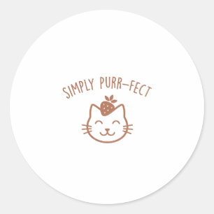 Simply Purr-fect Strawberry Cat Sticker