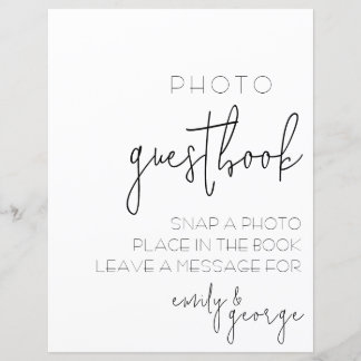 Simply Quaint Photo Guest Book Wedding Sign