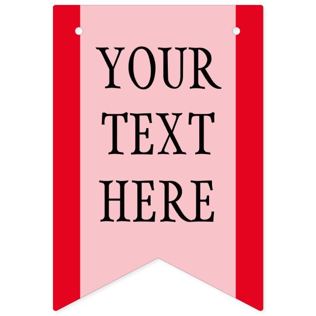 Simply RAINBOW colours & your Text Bunting Flags (First Flag)