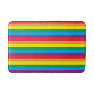 Simply Rainbow Pattern Bath Mat