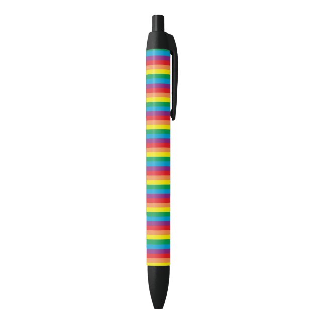Simply Rainbow Pattern Black Ink Pen (Bottom (Vertical))