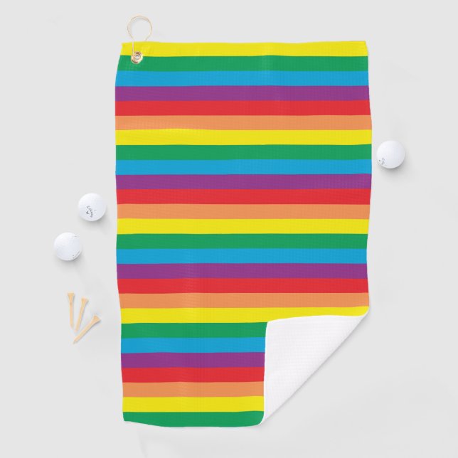 Simply Rainbow Pattern Golf Towel (InSitu)