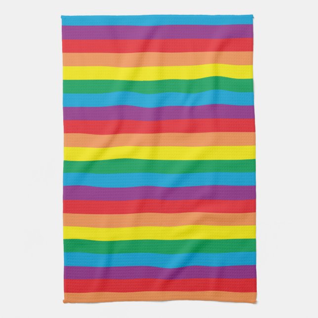 Simply Rainbow Pattern Kitchen Towel (Vertical)