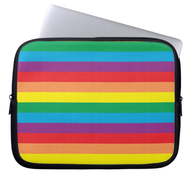 Simply Rainbow Pattern Laptop Sleeve (Front)