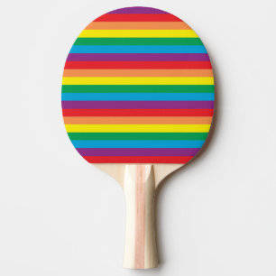 Simply Rainbow Pattern Ping Pong Paddle
