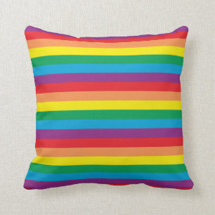 Simply Rainbow Pattern Throw Pillow