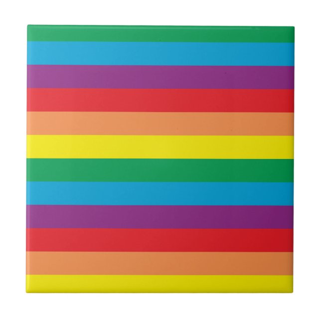 Simply Rainbow Pattern Tile (Front)