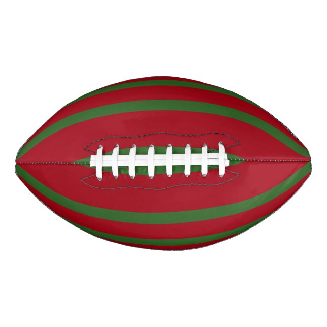 Simply Red and green Merry Christmas pattern Football (Front)