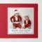 Simply Red Christmas Holiday Trifold Photo Card