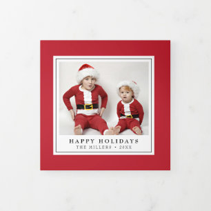 Simply Red Christmas Holiday Triple Carte photo
