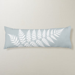 Simply Refined Botanical Icy Blue White Fern Body Pillow