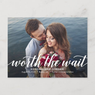 Simply Romantic EDITABLE COLOR Save The Date Postcard
