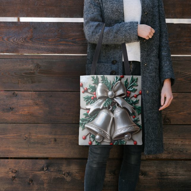 Simply Silver Bells Christmas Tote Bag (Creator Uploaded)