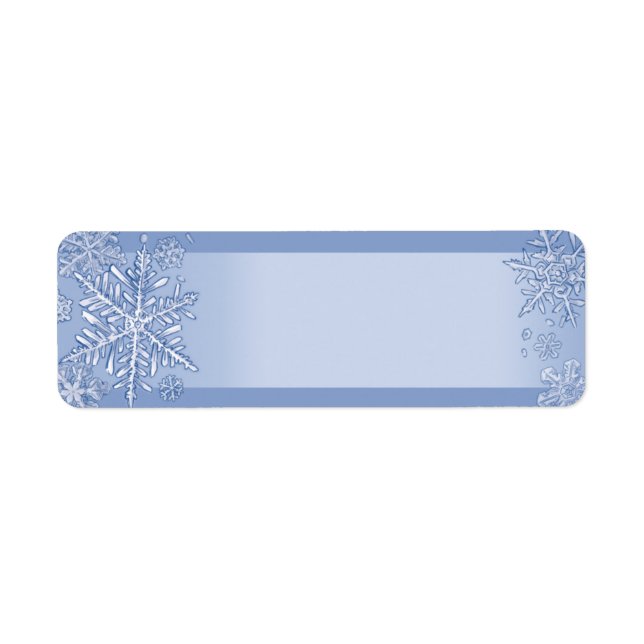 Simply Snowflakes Blank Return Adresse Labels (Devant)