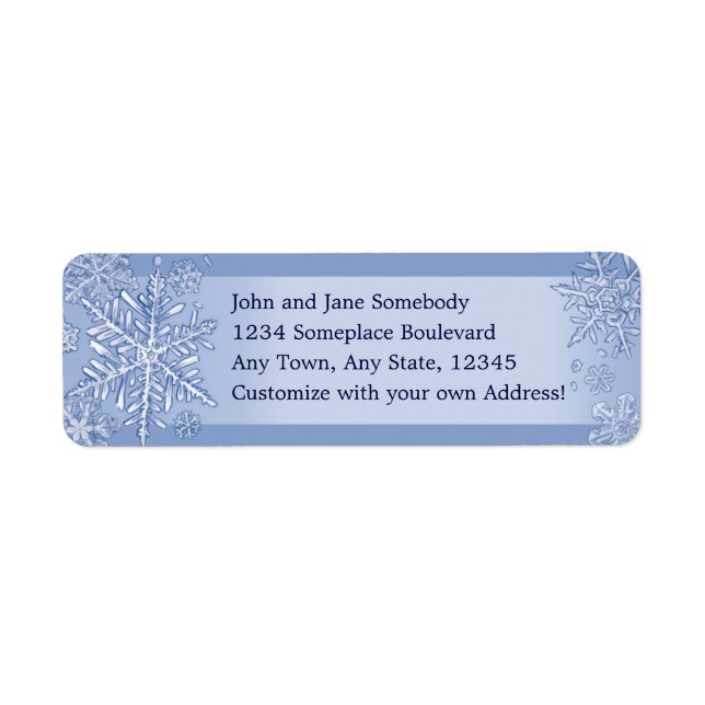 Simply Snowflakes Custom Return Address Labels (Front)