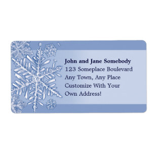 Simply Snowflakes Customizable Shipping Labels