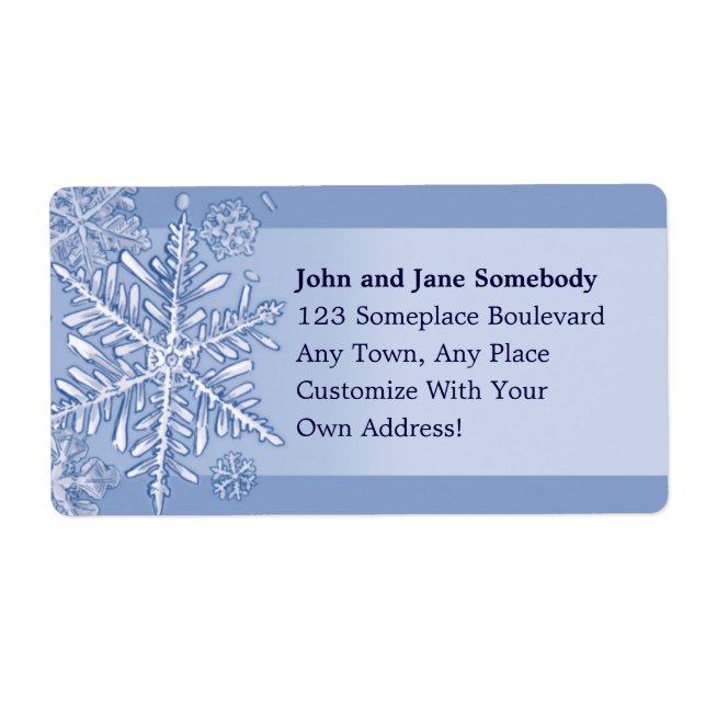 Simply Snowflakes Customizable Shipping Labels (Front)