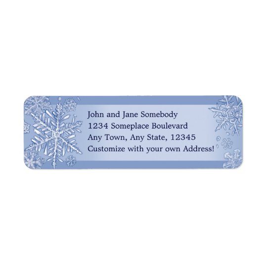 Simply Snowflakes Return Address Labels