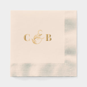Simply Splendid Couple Initials Wedding Napkins