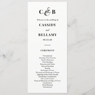 Simply Splendid EDITABLE COLOR Wedding Program
