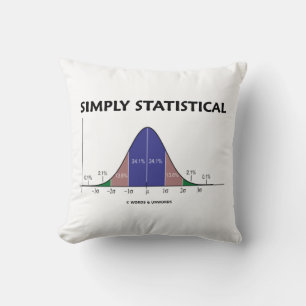 Simply Statistical Bell Curve Geek Humour Throw Pillow