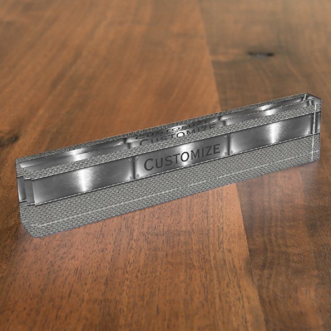 Simply Steel Metal Texture Nameplate (Side)