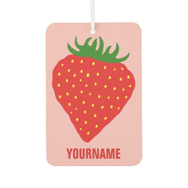 Simply Strawberry custom air freshner Air Freshener (Front)