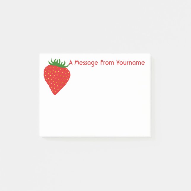 Simply Strawberry custom Post-It notes (Front)