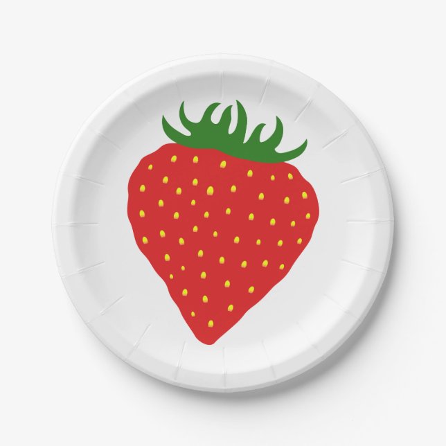 Simply Strawberry paper plates (Front)