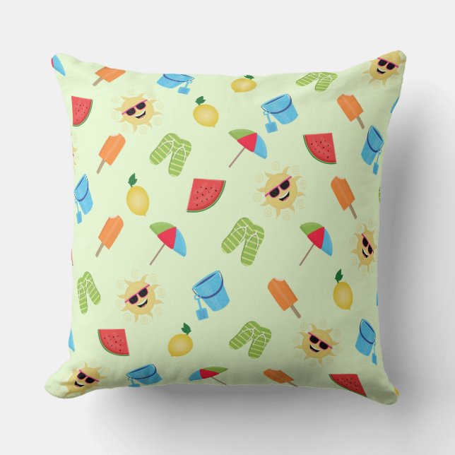Simply Summer Throw Pillow (Front)
