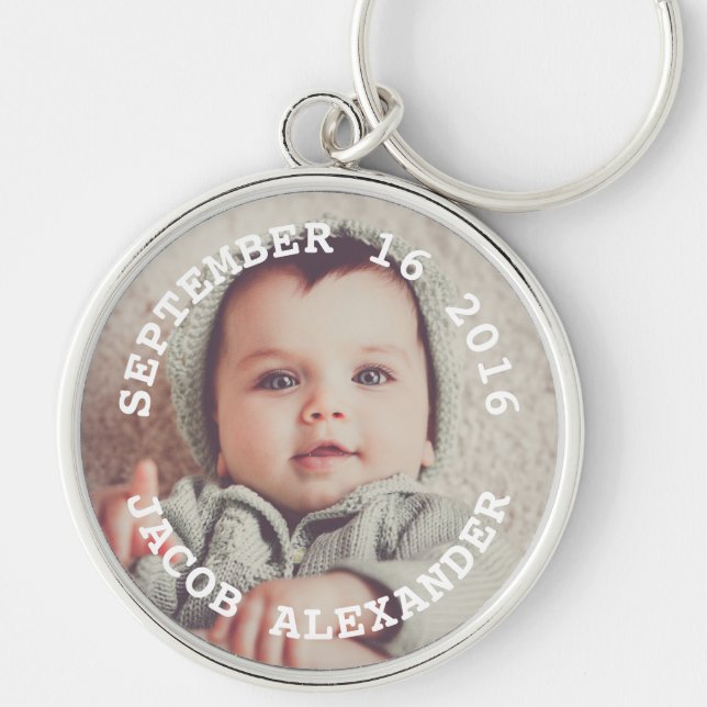 Simply Sweet Baby Photo Keychain (Front)