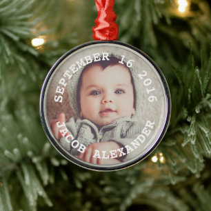 Simply Sweet Baby Photo Metal Ornament