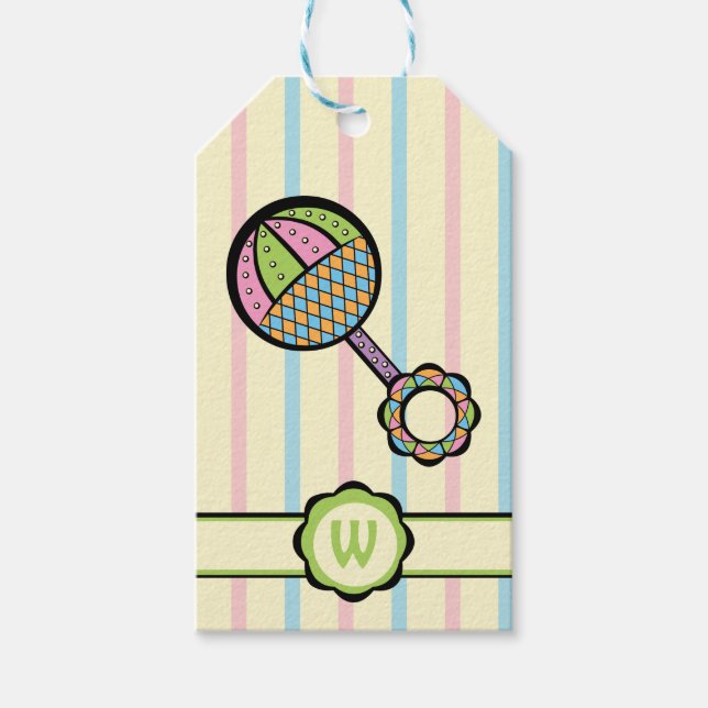 Simply Sweet Rattle Gift Tag (Front)