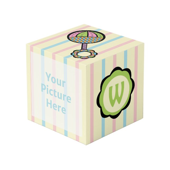 Simply Sweet Rattle Photo Cube (Front Angled)
