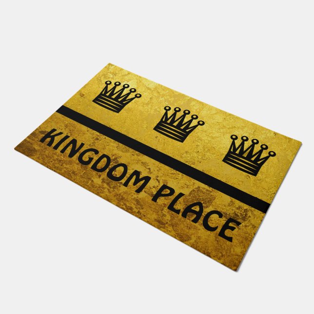 Simply Symbols - Chess Crown + your ideas Doormat (Angled)