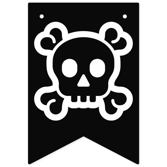 Simply Symbols / Icons - SKULL & BONES + ideas Bunting Flags (First Flag)