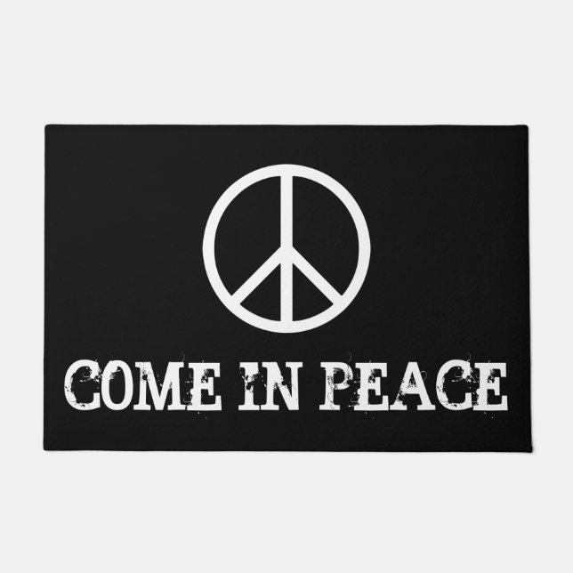 Simply Symbols - PEACE + your ideas Doormat (Front)