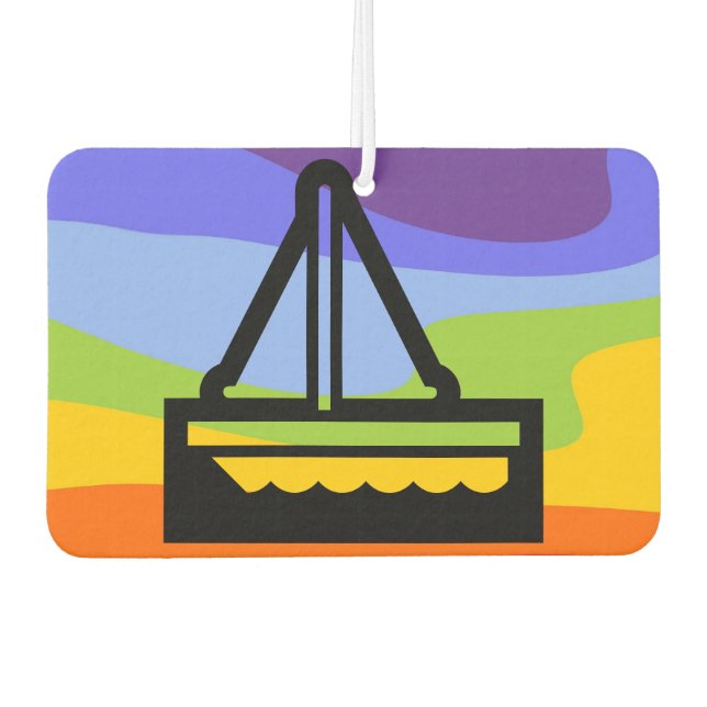 Simply Symbols - SAILBOAT + your ideas Air Freshener (Front)