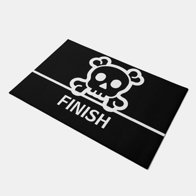 Simply Symbols - SKULL & BONES + your ideas Doormat (Angled)