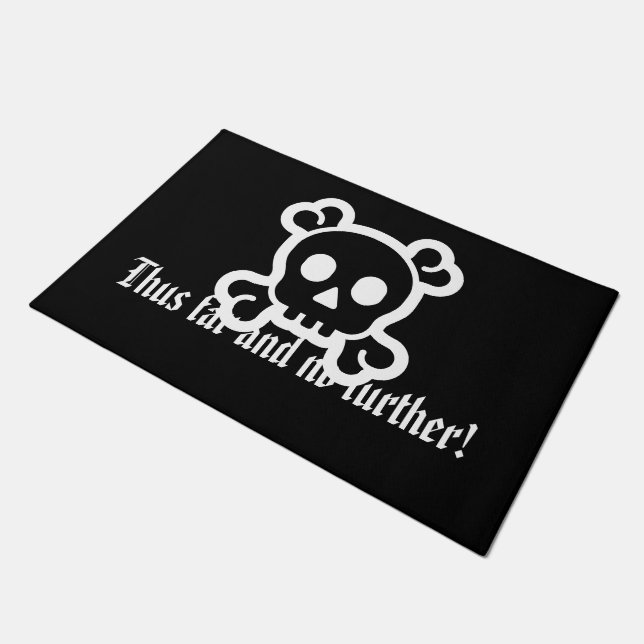 Simply Symbols - SKULL & BONES + your ideas Doormat (Angled)
