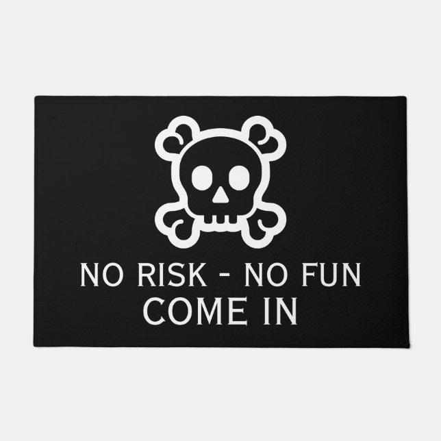 Simply Symbols - SKULL & BONES + your ideas Doormat (Front)