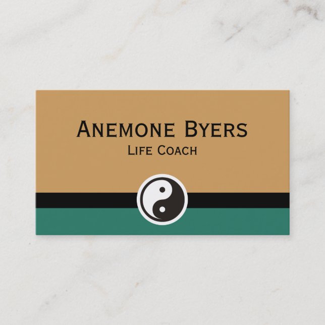 Simply Symbols - Yin & Yang + your text & ideas Business Card (Front)