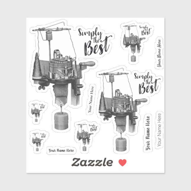 Simply the Best Personalize Sock Knitting Machine  (Sheet)