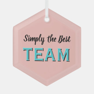 Simply the Best Team Glass Ornament
